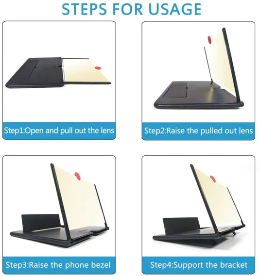 Mobile Screen Magnifier – HD 3D Enlarged Display