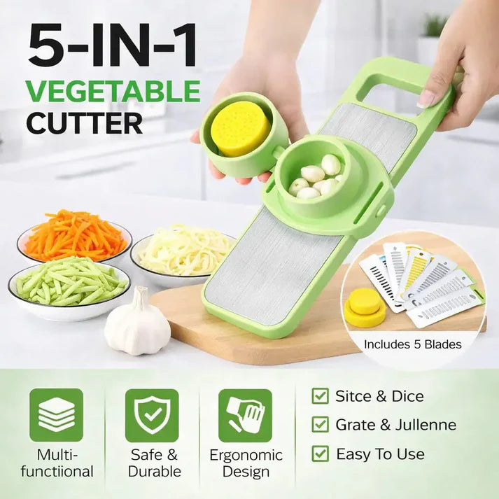 5-in-1 Vegetable Cutter – Fast & Easy Kitchen Chopping Tool