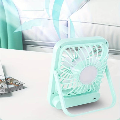 Quiet Hanging Desk Fan – Mini USB Rechargeable Portable Cooling Fan