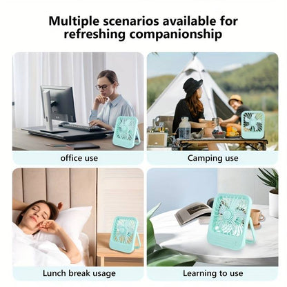 Quiet Hanging Desk Fan – Mini USB Rechargeable Portable Cooling Fan